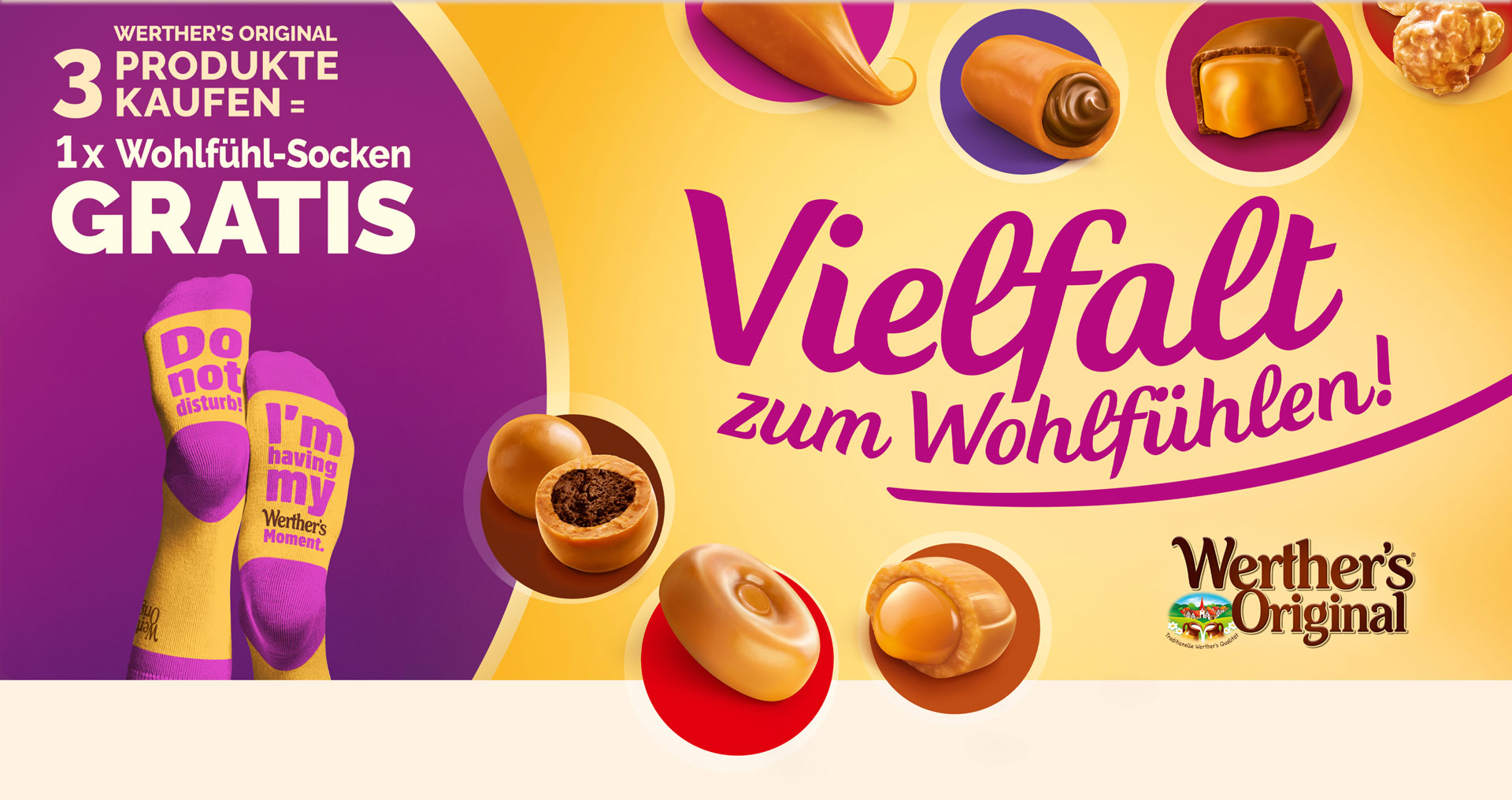 Werther's Original - 3 Produkte kaufen = 1 x Wohlfühlsocken gratis